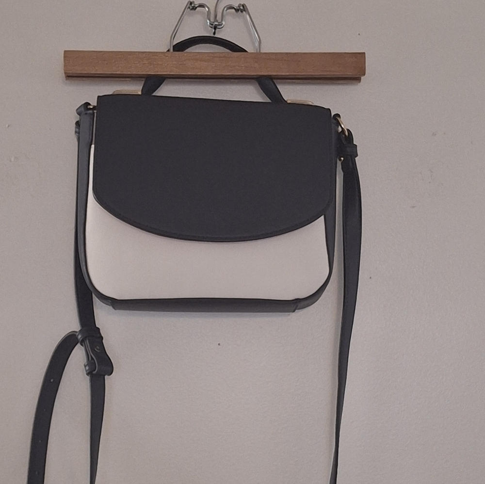 Alfani Blue and Cream Crossbody Bag